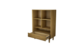 Scandic Small Bookcase, Oak Wood