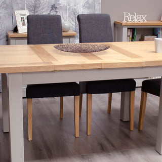 Diamond Extending Dining Table, Pine and Oak