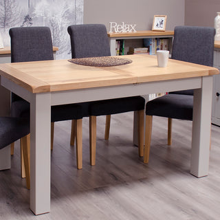 Diamond Extending Dining Table, Pine and Oak