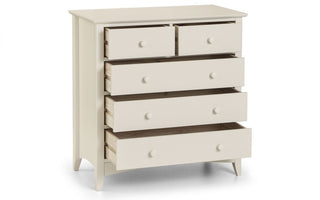 Cameo 3+2 Drawer Chest - Stone White