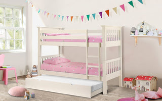 Barcelona Bunk Bed for Kids, Stone White