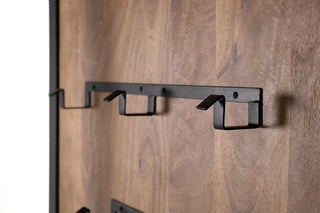 Coat Rack with Padded Seat, Mango Wood and Metal