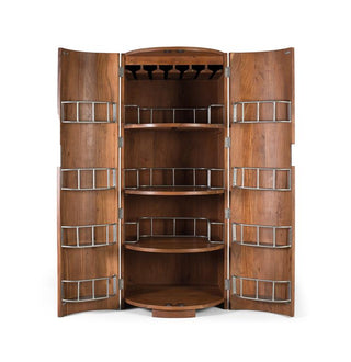 2-Door Bar Cabinet, Solid Acacia Wood