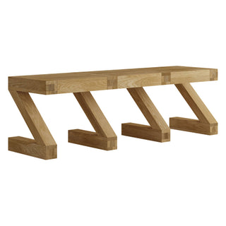 Z Wooden Bench, Oak Wood