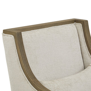 Albury Armchair, Plush Fabric and Wood