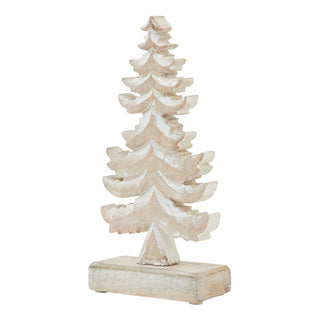 Natural Wooden Christmas Tree, White Wash