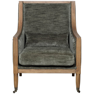 Albury Olive Armchair, Fabric and Wood