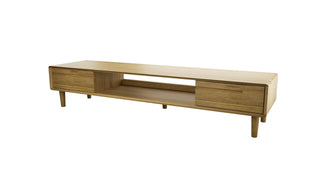 Scandic Wide TV Stand, Oak Wood