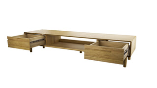 Scandic Wide TV Stand, Oak Wood