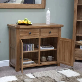 Rustic Oak Small Sideboard, Oak Wood