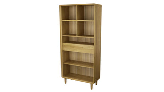 Scandic Large Bookcase, Oak Wood