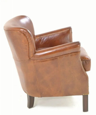 Vintage Brown Leather Club Chair