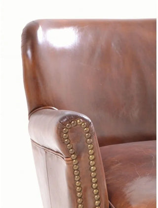 Vintage Brown Leather Club Chair