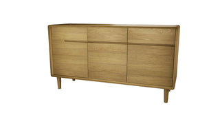 Scandic 3 Door Large Sideboard, Oak Wood