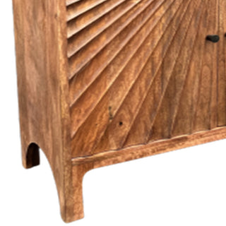 Bella Carved Wooden Sideboard, Mango Wood