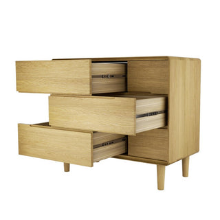 Scandic 6 Drawers Chest, Oak Wood