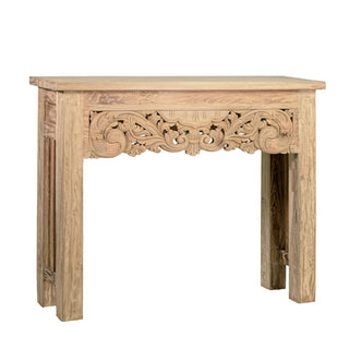 CARVED TEAK CONSOLE TABLE