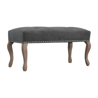 French Style Velvet Bench