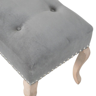 French Inspired Wooden Velvet Bench