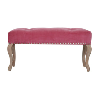 French Style Velvet Bench