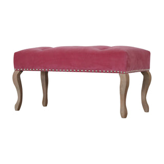 French Style Velvet Bench