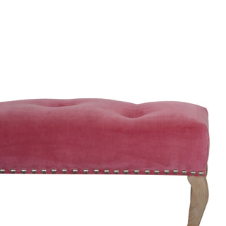 French Style Velvet Bench