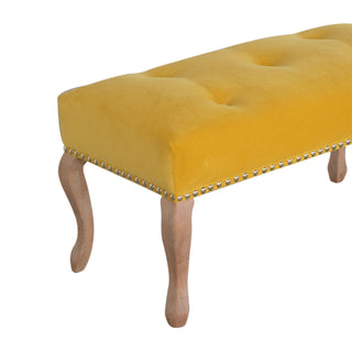 French Style Velvet Bench