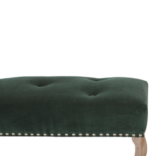 French Style Velvet Bench