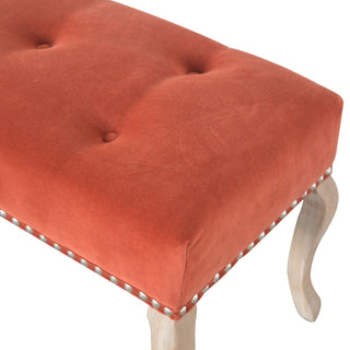 French Style Velvet Bench