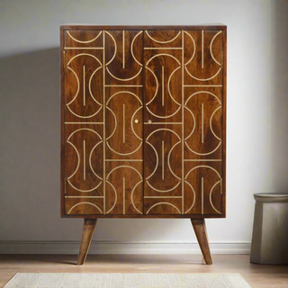 Abstract Cabinet, Brass Inlay