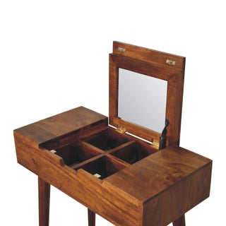 Astrid Narrow Dressing Table, Chestnut