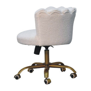 Boucle Height Adjustable Swivel Chair