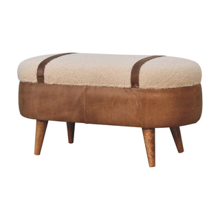 Boucle Buffalo Hide Bench