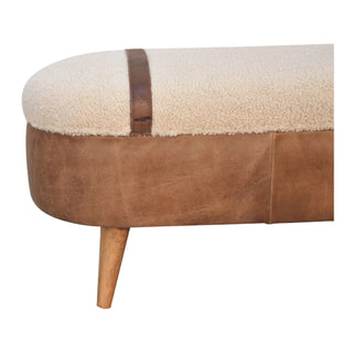 Boucle Buffalo Hide Bench