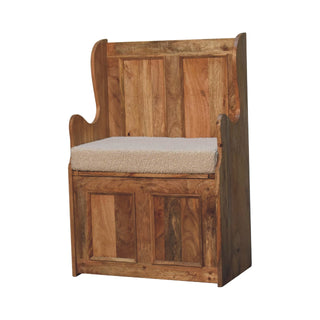 Boucle Monks Storage Bench