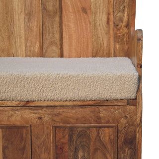 Boucle Monks Storage Bench