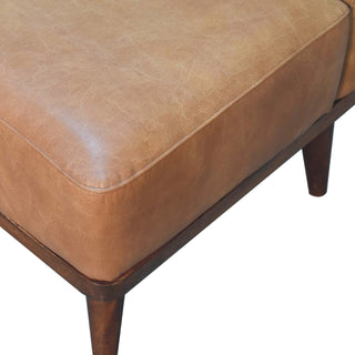 Leather Backrest Stool