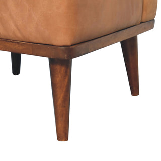 Leather Backrest Stool