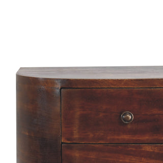 Luna Floating Bedside Table, Chestnut