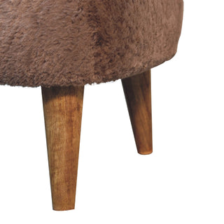 Faux Fur Stool