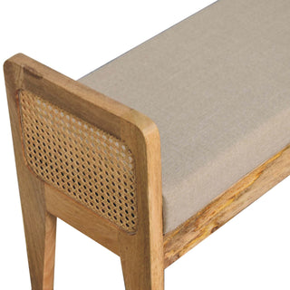 Wooden Rattan Bench