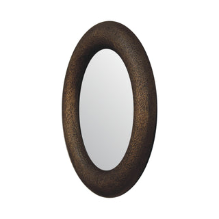 Wooden Hammered Mirror, Metallic Finish