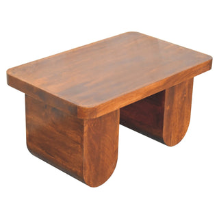 Chunky Wooden Coffee Table, Chestnut