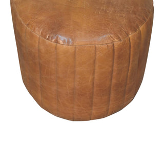 Buffalo Leather Boucle Stool