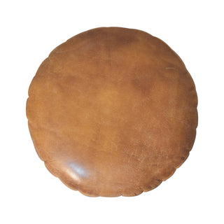 Buffalo Leather Boucle Stool