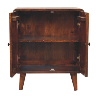 Arto Narrow Classic Cabinet, Chestnut Finish