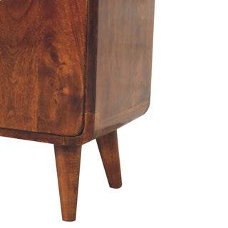 Arto Narrow Classic Cabinet, Chestnut Finish