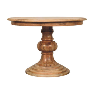 Solid Mango Wood Round Dining Table