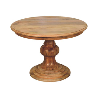 Solid Mango Wood Round Dining Table