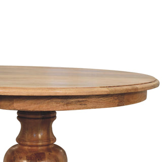 Solid Mango Wood Round Dining Table